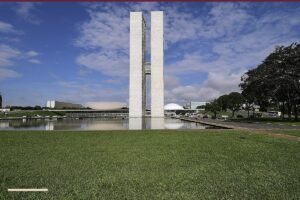Fachada do Congresso Nacional em Brasília, fotografia de arquivo de janeiro de 2024.