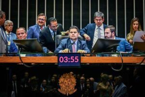 Davi Alcolumbre em foto de arquivo no plenário do Senado Federal.