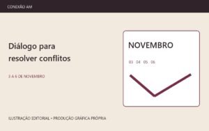 Ilustração de calendário de novembro com os dias 3 a 6 e símbolo de acordo.