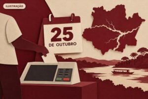 Ilustração sobre a votação de 25 de outubro no Amazonas.