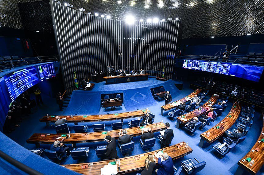 Vista do plenário do Senado, em fotografia de arquivo de Jefferson Rudy/Agência Senado.